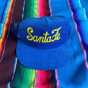 Vintage corduroy Santa Fe railroad hat.